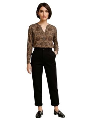 Talbots Heritage Black Straight Leg Pants Preppy Capsule Staple Size 2